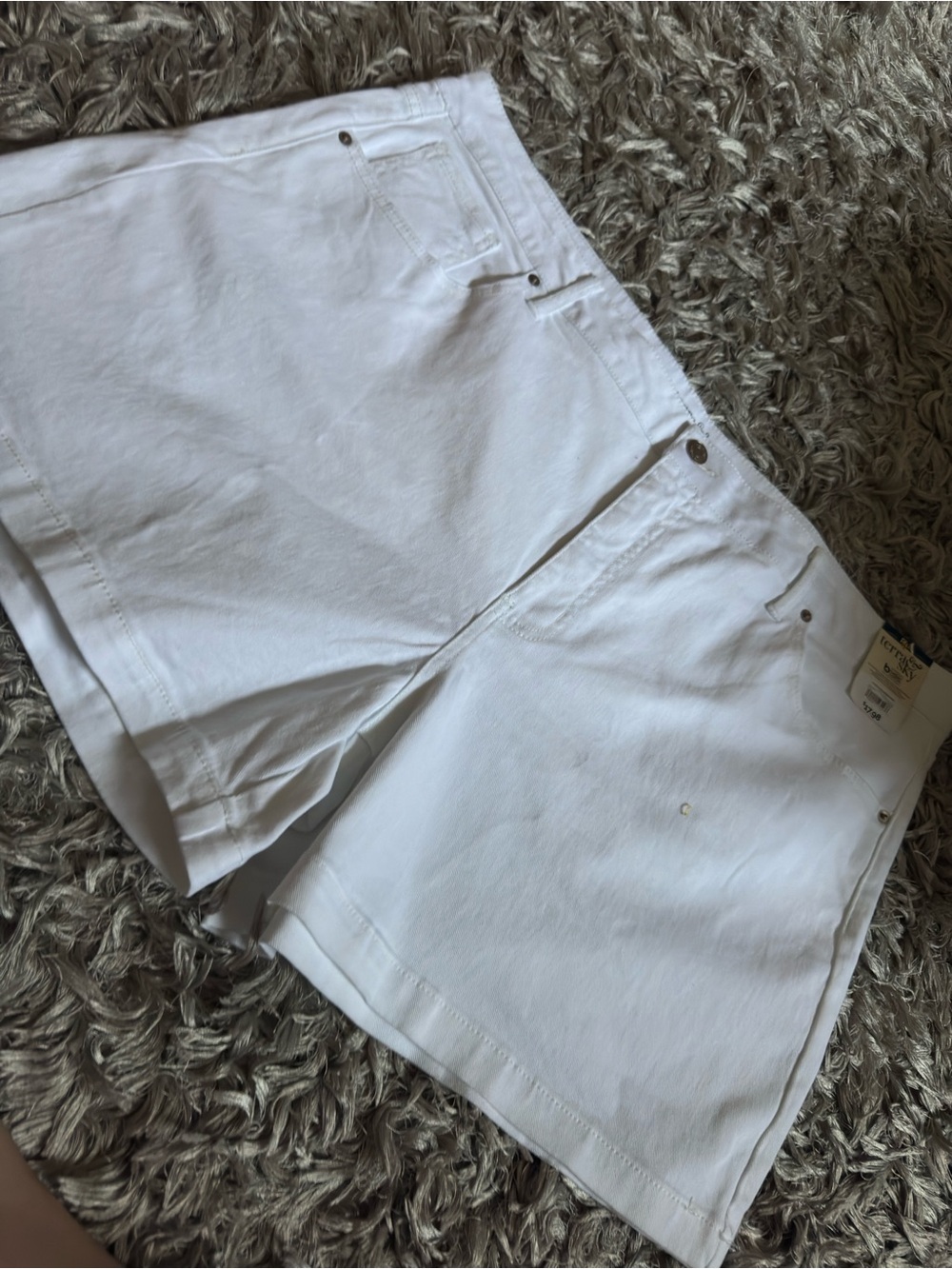 Terra & Sky White High-Rise Denim Jean Shorts